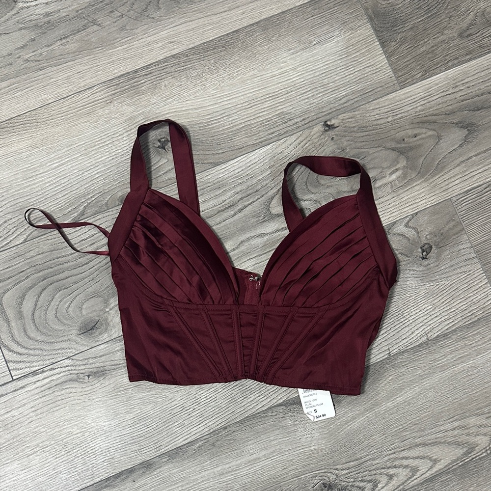 Windsor Burgundy Crop Top